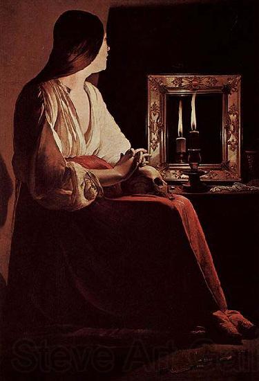 Georges de La Tour The Penitent Magdalene, Metropolitan Germany oil painting art